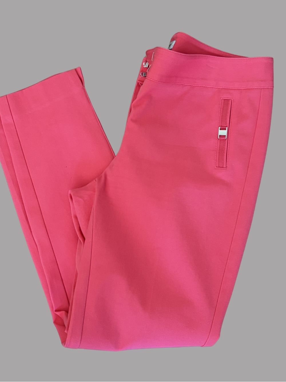 By Cache Striking Hot Pink Vintage Inspired Tailored Ankle Dressy Pants